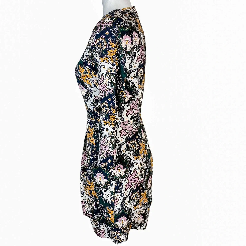 A.L.C. Dress Silk Dress Mini Dress Floral Dress Long Sleeve Dress Tordi Size 2 - Picture 6 of 11